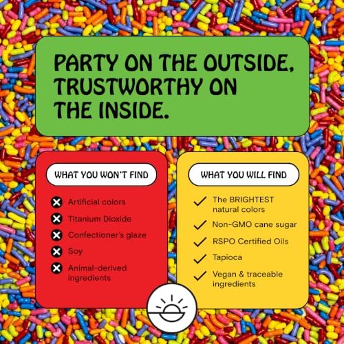 Supernatural Rainbow Softies Sprinkles, Dye-Free Vegan Baking Decor, 3oz - Image 4