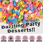 Rainbow Star Sprinkles, Round Confetti Sprinkles for Cake Decorating, 180g - Image 4