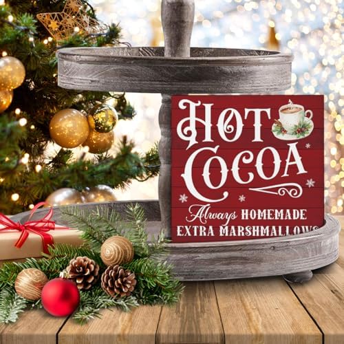 Hot Cocoa Bar Decorations - Christmas Decor, Hot Chocolate Bar Wooden Sign - Image 7