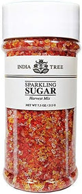 India Tree Fall Blend Sparkling Sugar, Autumn Decorating Sugar, 7.5 oz Jar by IndiaTree