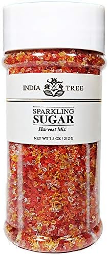 India Tree Fall Blend Sparkling Sugar, Autumn Decorating Sugar, 7.5 oz Jar by IndiaTree