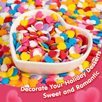 Edible Rainbow Confetti Sprinkles,Colorful Heart-Shape Cake Decoration,130g - Image 3
