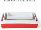 MARTHA STEWART 3-Piece Oven to Table Stoneware Bakeware Set – Baking Dish & - Image 4