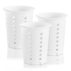 OCS Parts Perforated Utensil Drying Cups | White | Set of 3 | Plastic Flatware by OCSParts