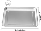 Baking Pan Stainless Steel Set of 2, 12.4"x11" Air Fryer Pan Replacement Tray - Image 2