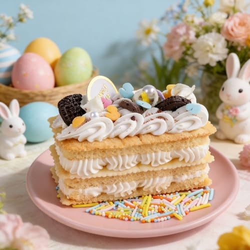 Easter Sprinkles for Cake Decorating, Spring Pastel Sprinkles Mix with Bunny Carrot Jimmies Nonpareils for Cookies Baking Cake Ice Cream Cupcakes Topping - Image 6