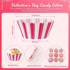 SANNIX 450Pcs Pink Cupcake Liners, Pink Red White Cupcake Wrappers Paper Wraps Muffin Liners for Wedding Birthday Valentines Day Party Candy Cake Decorations Supplies - Image 2