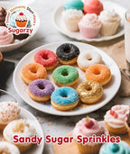 Edible Red Christmas Sprinkles,Coarse Sugar Crystals for Cake Decorating - Image 2
