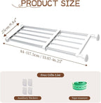 Hershii Expandable Shelf Rod Closet System Heavy Duty Clothes Hanger Adjustable - Image 2