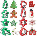 Christmas Cookie Cutter Set - 8 Piece Holiday Cookies Molds with Comfort Grip for Xmas Party Supplies/Favors - Including Glove, Snowman, Gingerbread Man, Star, Snowflakes, Christmas Tree, etc by Toekt