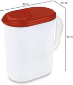 1 Gallon Water Pitcher with Lid & Pivot Top Spout -Slim Design Fits Fridge - Image 5