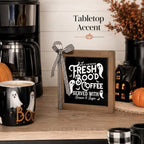 Halloween Coffee Bar Decor Freshly Booed Coffee Sign Table Home - Image 2