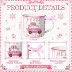 6 Pcs Pink Christmas Mugs Bulk 10 oz Nutcracker Ceramic Mugs Gifts - Image 3