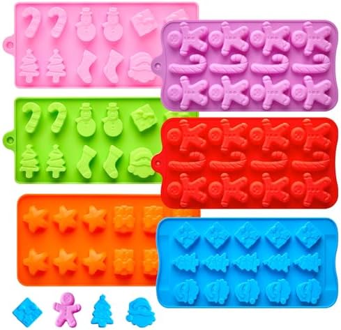 Christmas Chocolate Silicone Molds, 6 PCS by CLUEWR