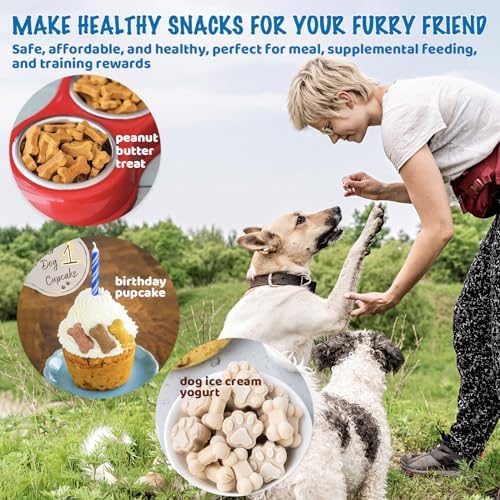 HKNMTT Mini Paw & Bone Silicone Candy Molds, Chocolate Mold Gummy Making Set Shaped Baking Tray, Non-Stick Food Grade for Gifts Cookies Dog Treats - Image 6