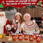 Didaey 6 Pcs Christmas Coffee Mugs Cups 11 oz Christmas Stainless Steel Tumbler Vacuum Insulated Coffee Cups with Handle Lid Straw Wine Mug for Winter Xmas Gift Holiday Party Supplies(Gingerbread Man) - Image 5