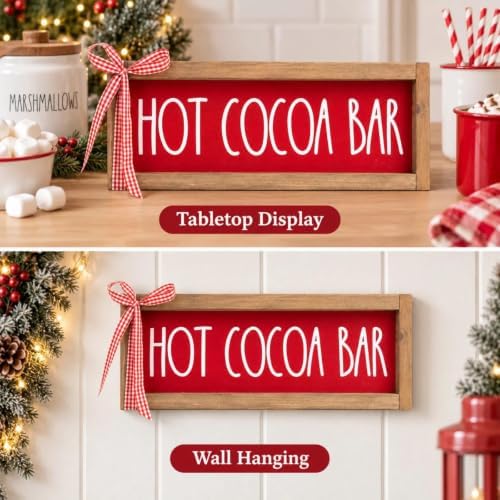 Christmas Hot Cocoa Bar Sign, Table, Shelf, Wall Decor for Indoor - Image 6