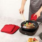Oven Pot Holder with Pocket Cotton Heat Resistant Coaster Potholder Kitchen Hot - Image 7