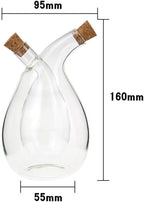 BOLLAER Glass Olive Oil Bottle Cruet, Hand-Blown, Moist Bottom, High - Image 2