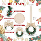 Retrowavy 12 Pcs Small Christmas Kitchen Cabinet Wreaths with Ribbon - Image 2