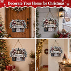 Christmas Decorations - Winter Snowman Welcome Wooden Sign for Front Door - Image 6