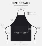 Syntus Apron for Men Women, Adjustable Cooking Kitchen Chef Aprons - Image 2