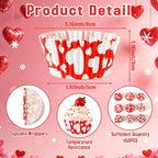 SANNIX 450pcs Valentine's Day Cupcake Liners Red White Love Theme Cupcake Wrappers Paper Wraps Muffin Liners for Valentines Day Wedding Birthday Party Candy Cake Decorations Supplies - Image 4