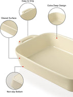Sweejar Ceramic Bakeware Set, 9x13 Rectangular Baking Dish - Image 5