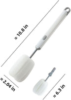 Bottle Brush Long Handle Cup Cleaner Brush Sponge Bottle Scrubber Detachable - Image 6