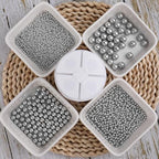Sprinkles for Cake Decorating, 4 Sizes 4.76oz Silver Pearl Sugar Sprinkles with Nonpareils for Cake Cupcake Cookie Baking Dessert Donuts Topping - Image 4