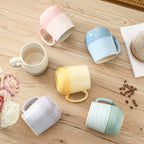 HASENSE Coffee Mugs Set of 6, 15 OZ Porcelain Cups, Two‑Tone Reactive Glaze - Image 4