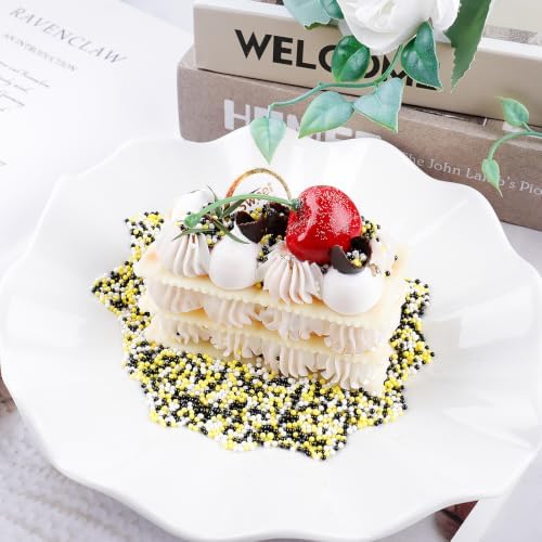 White Black Yellow Nonpareils Sprinkles - 4.6oz Edible 2mm Pearl Sprinkles - Image 6