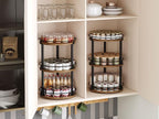 YATINEY Spice Rack, 3-Tier Turntable Organizer - Image 3