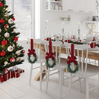 Retrowavy 12 Pcs Small Christmas Kitchen Cabinet Wreaths with Ribbon - Image 3