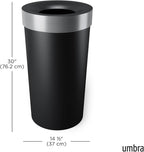 Umbra Vento Kitchen Trash Can – Large 16 Gal Open Top Garbage Can - Image 3