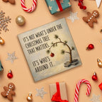 Christmas Tree Home Decor, Inspirational Quotes Christmas Wooden Sign - Image 4