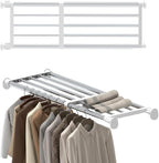 Hershii Tension Shelf Expandable Rod Closet System Heavy Duty Clothes Hanger by FineLivingStartingwithaHome