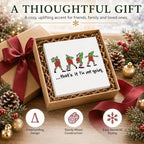 That's It I'm Not Going Sign, Funny Christmas Wood Box Shelf Decor - Image 6