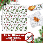Marspark 100 Sheet Christmas Wax Paper Holly Leaf for Food 11.4 x 11 Inch - Image 4