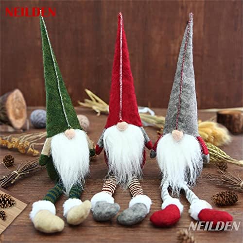 BWFY 3pcs new Christmas Decoration Long Legs Rudolph Doll Christmas Children Gift Hotel mall Window Decoration - Image 3