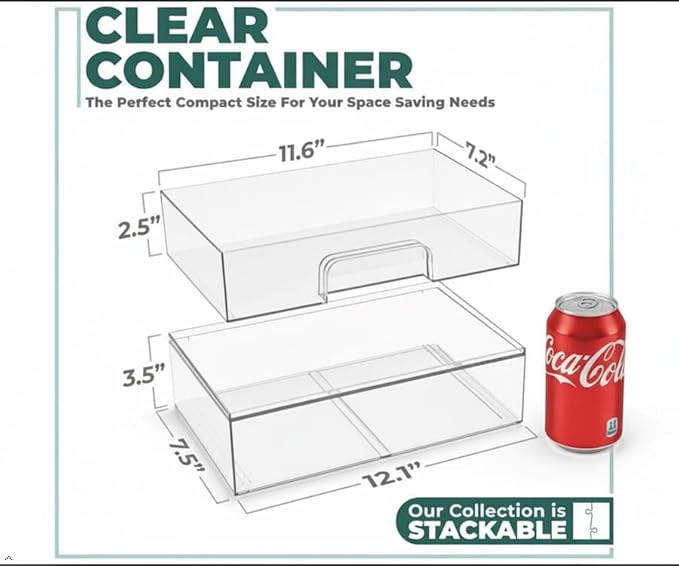 Sorbus Acrylic Storage Containers - Image 3