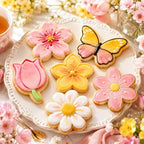 Flower Cookie Cutter Set, 6 PCS Tulip, Cherry Blossom, Frangipani, Daisy, Sunflower, Butterfly, Stainless Steel Holiday Cookie Cutter Shapes for Baking Biscuit Molds - Image 5