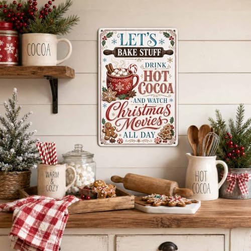 Christmas Kitchen Sign, Hot Cocoa Decor, Vintage Holiday Wall Art - Image 4