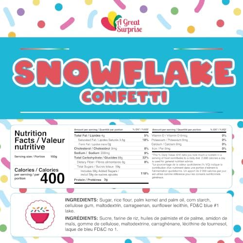 Snowflake Confetti Sprinkles - 1.2 Pounds - Image 2