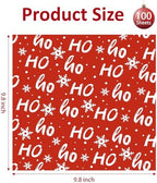 Zezzxu 100 Sheets Wax Paper for Food, Red Ho Ho Parchment Paper for Cookie Box Deli Wrapping Grease Resistant Basket Liners (9.8 x 9.8 Inches) - Image 2