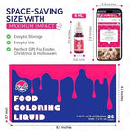 Riccle Food Coloring for Baking - 26 Bright Food Coloring Liquid Set for Cake decorations - 0.20 Fl. Oz (6 ml) / Bottle x 26 Food Dye for Icing, Christmas Cookie decorating Supplies Baking Supplies - Image 5