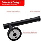 4pcs Matte Black Toilet Paper Holder and Towel Ring Set, Stainless Steel Hand - Image 4