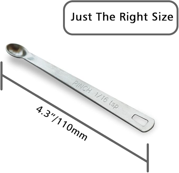 3PCS 1/16 Teaspoon Single Tiny Measuring Spoon, Small Individual Stainless - Image 2
