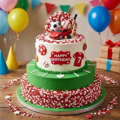 Manvscakes Sprinkles- Edible Cake and Cupcake Sprinkles with Assorted Shapes and Sizes for Parties, Metallic Sprinkle Mix for Cookies, Ice Cream, Cake and Cupcake Decorating - Image 6