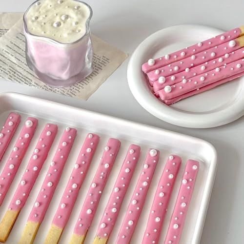Edible Pearl Sprinkles,White Pearls Sprinkle for Cake Decorating,130g - Image 3